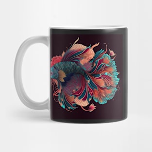 Floral Betta fish Mug